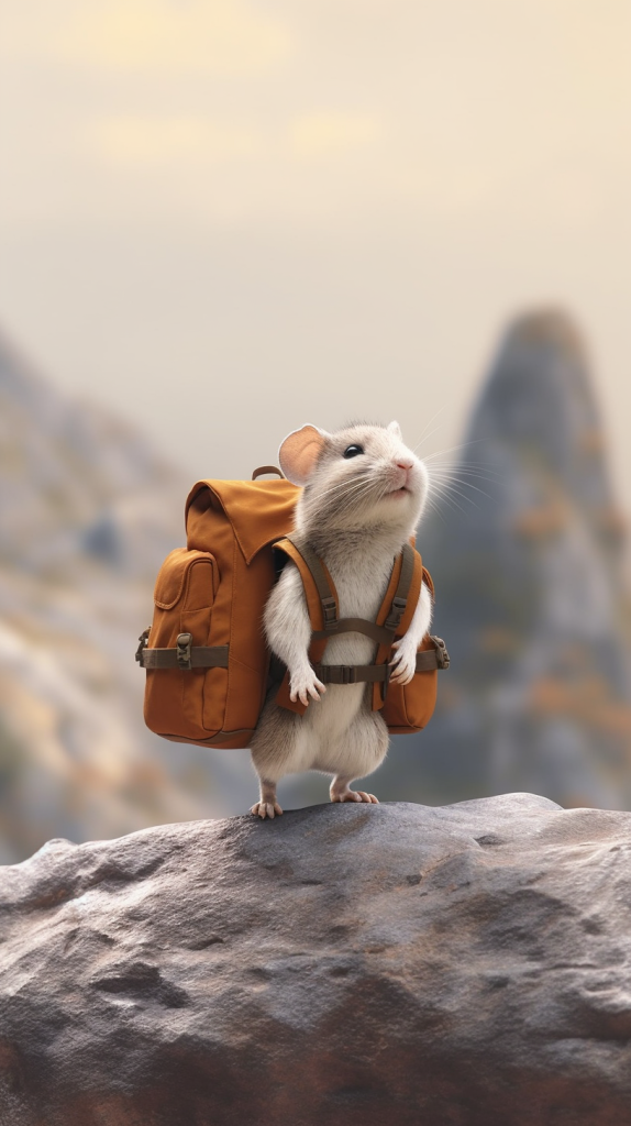 背着背包的老鼠