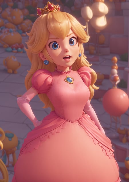 Princess Peach碧琪公主模型